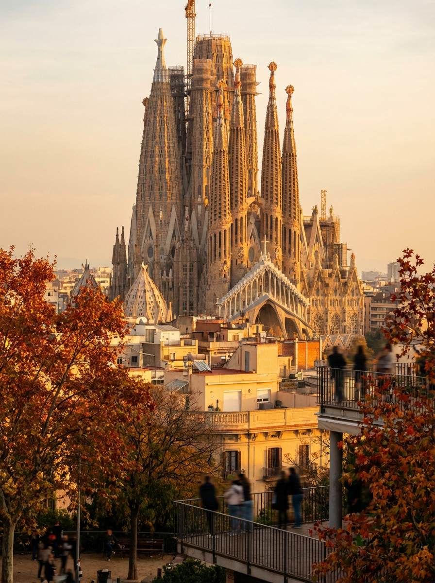 바르셀로나 시내와 사그라다 파밀리아