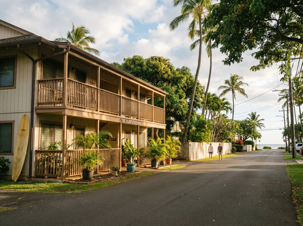 와이키키 해변 인근 숙소 풍경