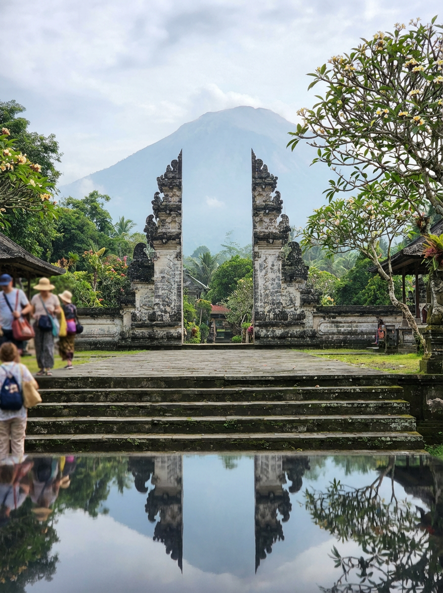 천국의 문 너머로 보이는 아궁 화산